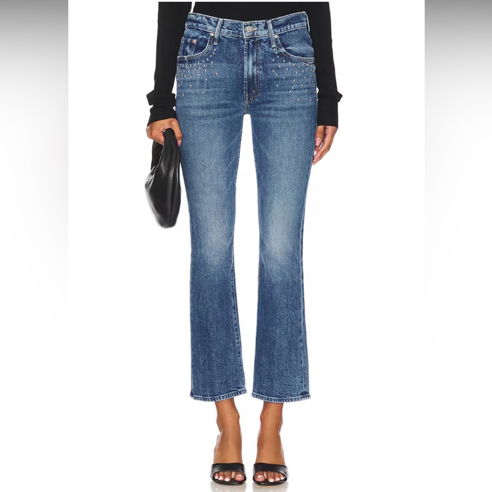 MOTHER The Insider Flood Bootcut in Metal Magic Luxury Premium Designer Jeans